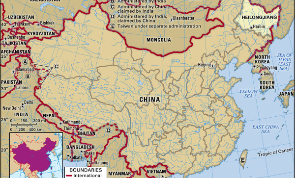 Heilongjiang-provinsen, øverst til høyre Heilongjiang-provinsen